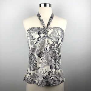 Rose Floral Halter Top Small